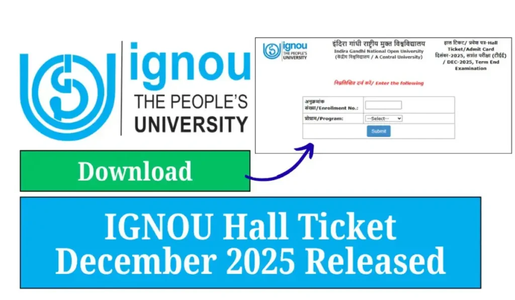 IGNOU Hall Ticket December 2025